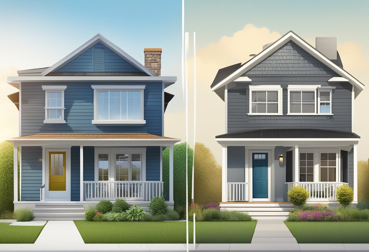 A comparison of costs between a new and old single-family home