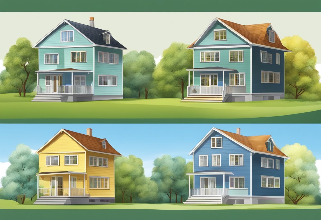 A comparison between a new and old house, with legal and practical considerations